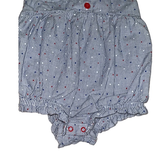 Cat & Jack • RED|WHITE|BLUE Striped & Polka Dot Design Onesie - Picture 5 of 11